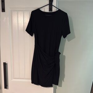 A New Day Black Wrap Mini Dress